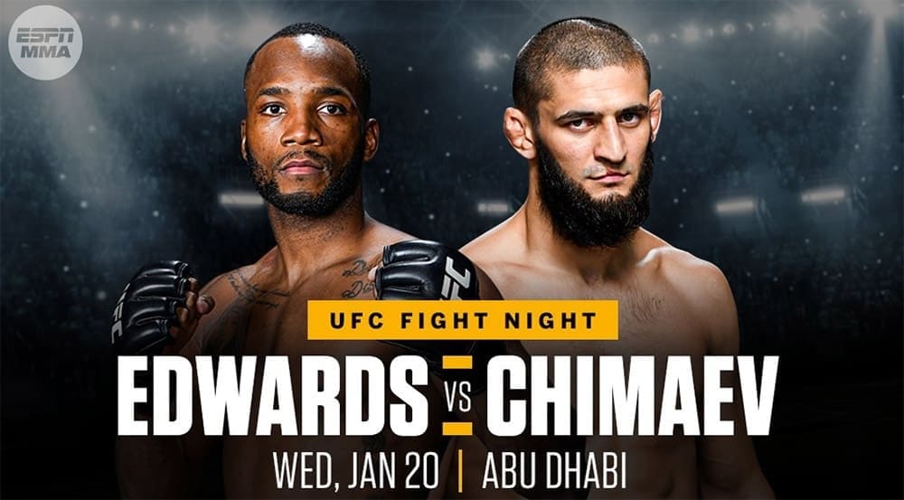 Бой Эдвардса и Чимаева (постер)
